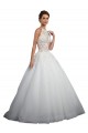 Avorio Abito da ballo Alto Collo Tulle Pizzo Abiti da sposa Basso Prezzo