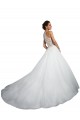 Avorio Abito da ballo Alto Collo Tulle Pizzo Abiti da sposa Basso Prezzo