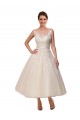 Avorio Abito da ballo Illusione Tulle Pizzo Abiti da sposa Basso Prezzo