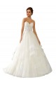 Avorio Abito da ballo Innamorato Raso Tulle Pizzo Abiti da sposa Basso Prezzo
