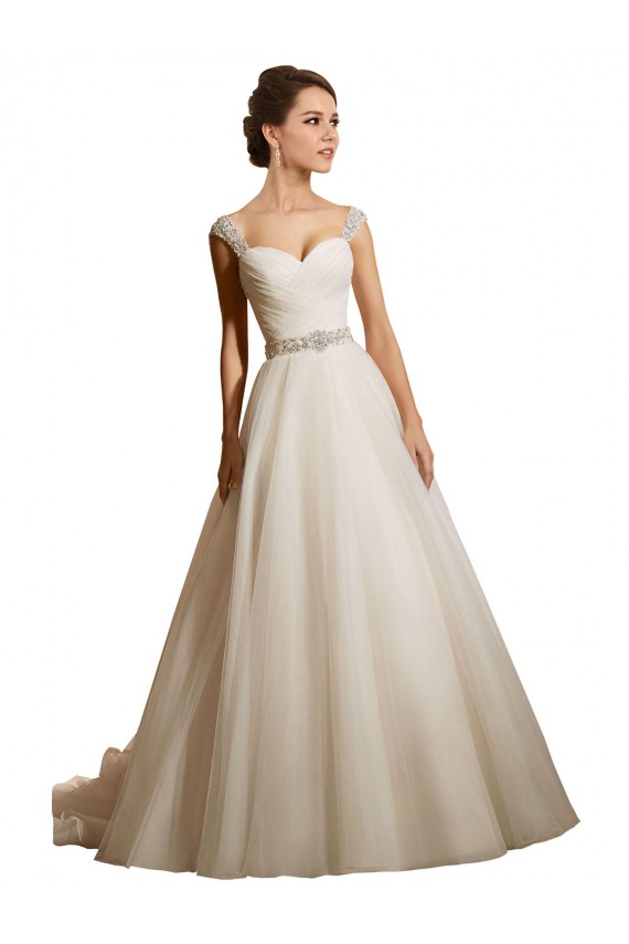 Avorio Abito da ballo Innamorato Tulle Abiti da sposa Basso Prezzo