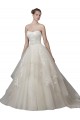 Avorio Abito da ballo Scoop Senza spalline Tulle Pizzo Abiti da sposa Basso Prezzo