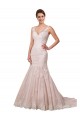 Avorio & Blush Stile sirena Scollatura a V Tulle Pizzo Abiti da sposa Basso Prezzo