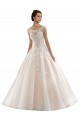 Avorio & Champagne Abito da ballo Barca Tulle Pizzo Abiti da sposa Basso Prezzo