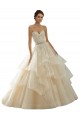 Avorio & Champagne Abito da ballo Innamorato Tulle Pizzo Abiti da sposa Basso Prezzo