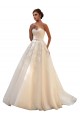 Avorio & Champagne Abito da ballo Innamorato Tulle Pizzo Abiti da sposa Basso Prezzo