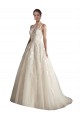 Avorio & Champagne Linea A Illusione Tulle Abiti da sposa Basso Prezzo