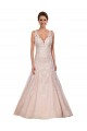 Avorio & Champagne Linea A Scollatura a V Pizzo Classico Abiti da sposa Basso Prezzo