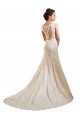 Avorio & Champagne Stile sirena Illusione Pizzo Abiti da sposa Basso Prezzo