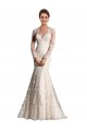 Avorio & Champagne Stile sirena Illusione Tulle Pizzo Abiti da sposa Basso Prezzo