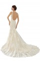 Avorio & Champagne Stile sirena Scollatura a V Pizzo Abiti da sposa Basso Prezzo