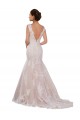 Avorio & Champagne Stile sirena Scollatura a V Pizzo Classico Abiti da sposa Basso Prezzo