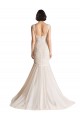 Avorio & Champagne Stile sirena Scollatura a V Sweep treno Tulle Abiti da sposa Basso Prezzo