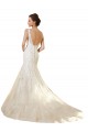 Avorio & Champagne Stile sirena Scollatura a V Tulle Pizzo Abiti da sposa Basso Prezzo