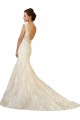 Avorio & Champagne Stile sirena Scollatura a V Tulle Pizzo Abiti da sposa Basso Prezzo