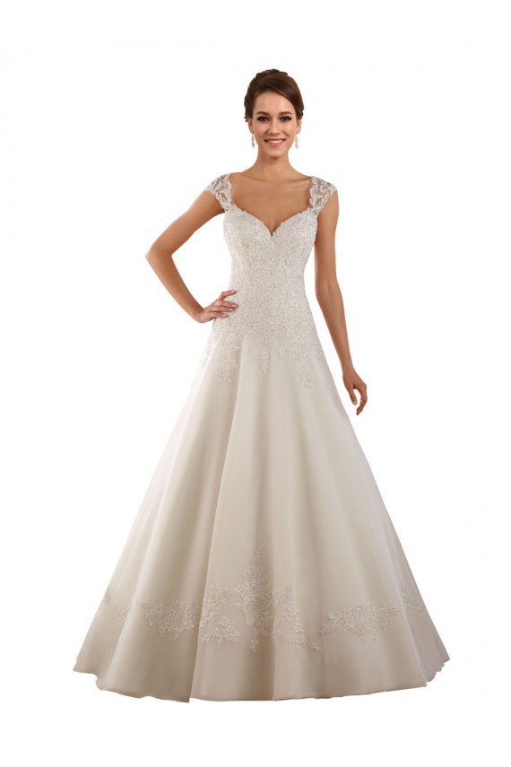 Avorio Linea A Innamorato Pizzo Abiti da sposa Basso Prezzo