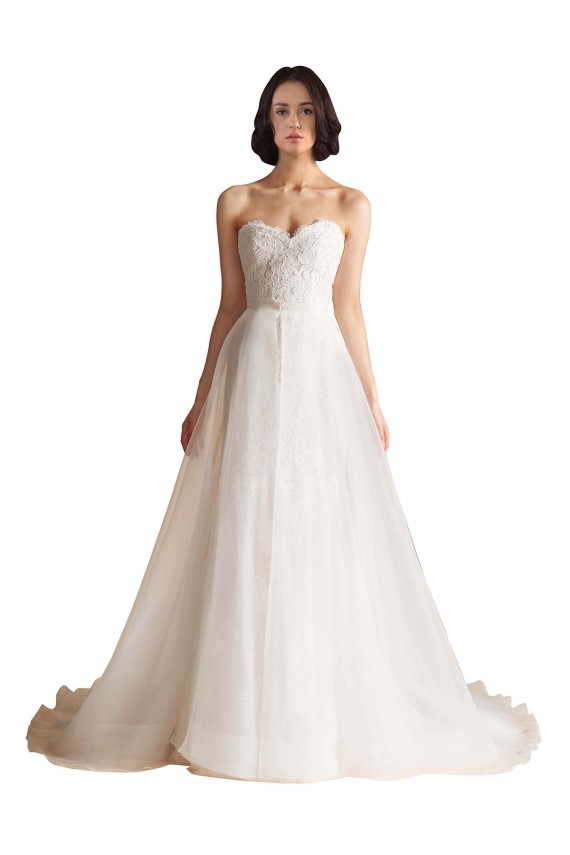 Avorio Linea A Innamorato Sweep treno Tulle Abiti da sposa Basso Prezzo