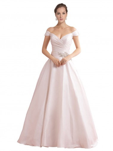 Avorio Linea A Raso Abiti da sposa Basso Prezzo