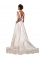 Avorio Linea A Scollatura a V Raso Abiti da sposa Basso Prezzo
