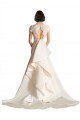 Avorio Linea A Scollatura a V Raso Abiti da sposa Basso Prezzo