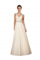 Avorio Linea A Scollatura a V Tulle Abiti da sposa Basso Prezzo
