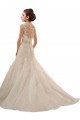 Avorio Linea A Scollatura a V Tulle Pizzo Abiti da sposa Basso Prezzo