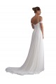 Avorio Linea A Sweep treno Chiffona Spiaggia Abiti da sposa Basso Prezzo