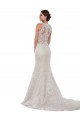 Avorio Stile sirena Alto Collo Pizzo Abiti da sposa Basso Prezzo