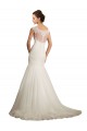 Avorio Stile sirena Barca Tulle Pizzo Abiti da sposa Basso Prezzo