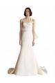 Avorio Stile sirena Capestro Raso Spiaggia Abiti da sposa Basso Prezzo