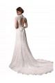 Avorio Stile sirena Capestro Scollatura a V Pizzo Abiti da sposa Basso Prezzo