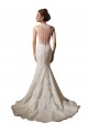 Avorio Stile sirena Illusione Scollatura a V Tulle Pizzo Abiti da sposa Basso Prezzo