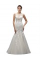 Avorio Stile sirena Illusione Sweep treno Tulle Pizzo Abiti da sposa Basso Prezzo