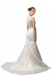 Avorio Stile sirena Illusione Sweep treno Tulle Pizzo Abiti da sposa Basso Prezzo