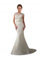 Avorio Stile sirena Illusione Tulle Pizzo Abiti da sposa Basso Prezzo