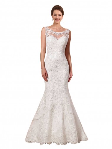 Avorio Stile sirena Innamorato Pizzo Abiti da sposa Basso Prezzo