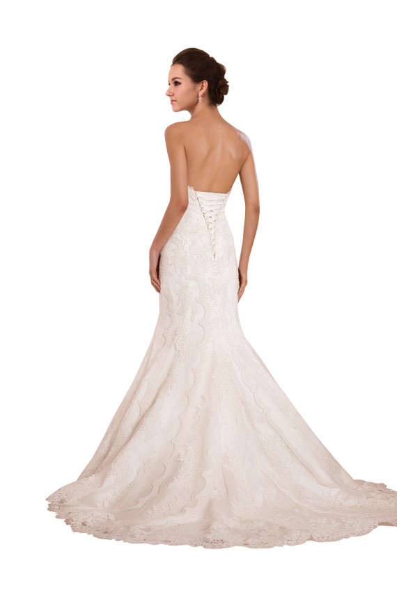 Avorio Stile sirena Innamorato Pizzo Abiti da sposa Basso Prezzo