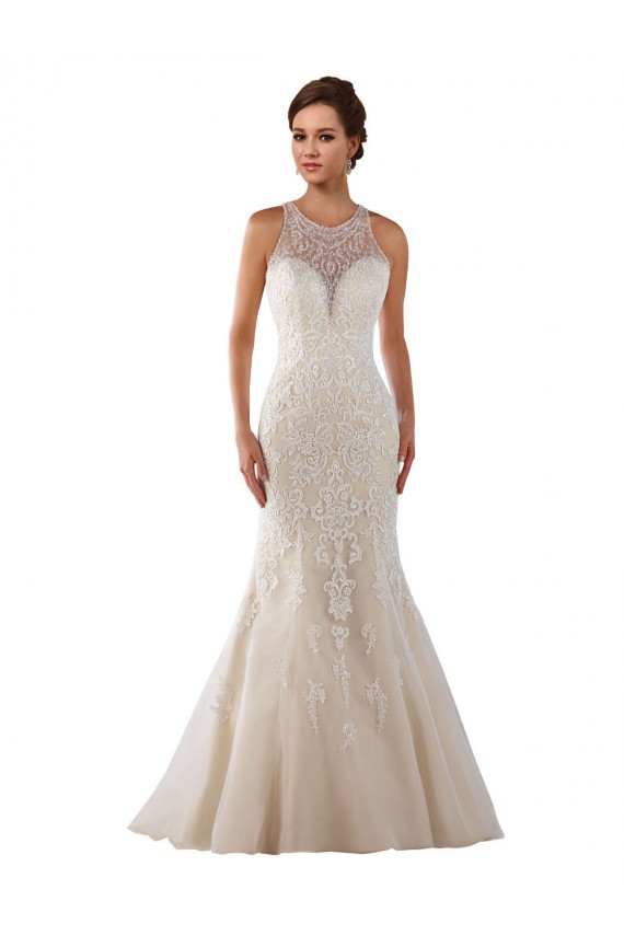 Avorio Stile sirena Innamorato Pizzo Abiti da sposa Basso Prezzo
