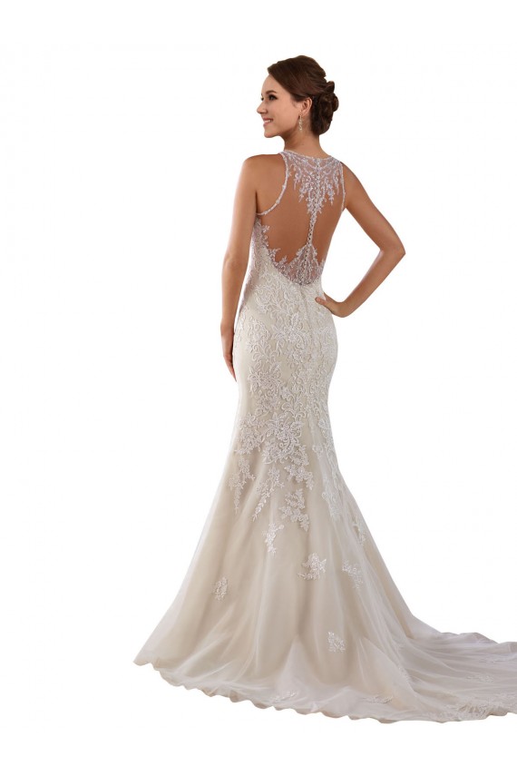 Avorio Stile sirena Innamorato Pizzo Abiti da sposa Basso Prezzo