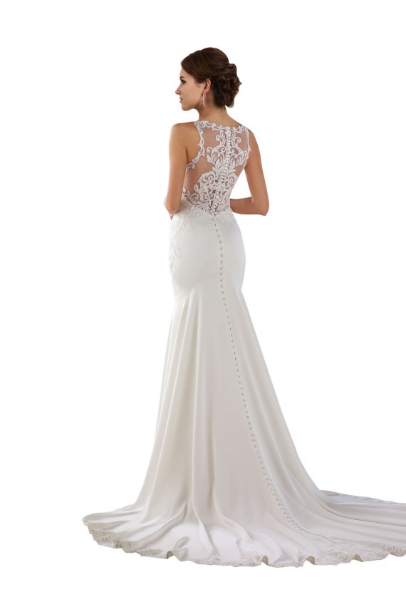 Avorio Stile sirena Innamorato Sweep treno Pizzo Crespo Elastico Abiti da sposa Basso Prezzo