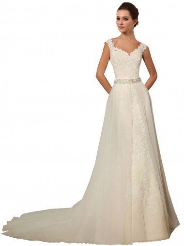 Avorio Stile sirena Innamorato Tulle Pizzo Abiti da sposa Basso Prezzo