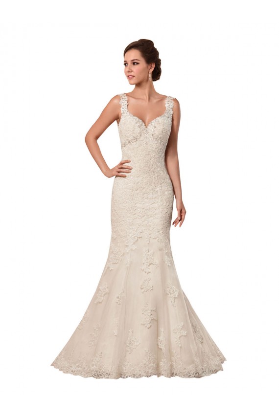 Avorio Stile sirena Innamorato Tulle Pizzo Abiti da sposa Basso Prezzo