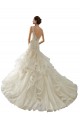 Avorio Stile sirena Scollatura a V Tulle Abiti da sposa Basso Prezzo