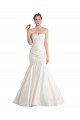 Avorio Stile sirena Senza spalline Raso Spiaggia Abiti da sposa Basso Prezzo