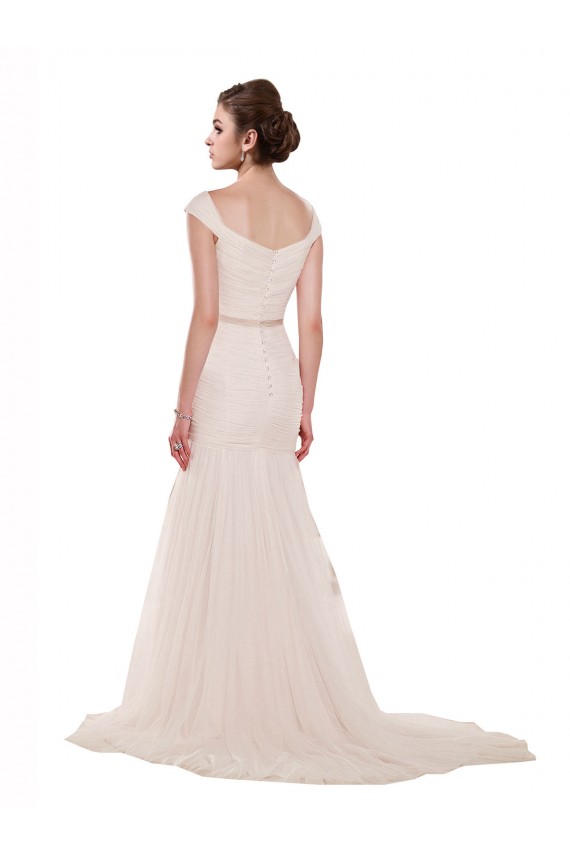 Avorio Stile sirena Tulle Spiaggia Abiti da sposa Basso Prezzo