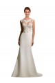 Avorio Tubino Illusione Chiffona Pizzo Abiti da sposa Basso Prezzo