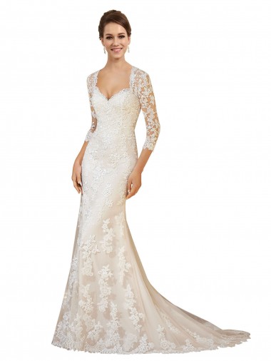Avorio Tubino Innamorato Pizzo Abiti da sposa Basso Prezzo