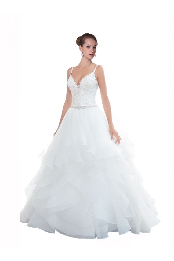 Bianco Abito da ballo Sottili Innamorato Tulle Spiaggia Abiti da sposa Basso Prezzo