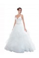 Bianco Abito da ballo Sottili Innamorato Tulle Spiaggia Abiti da sposa Basso Prezzo