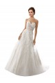 Bianco Linea A Innamorato Tulle Pizzo Abiti da sposa Basso Prezzo